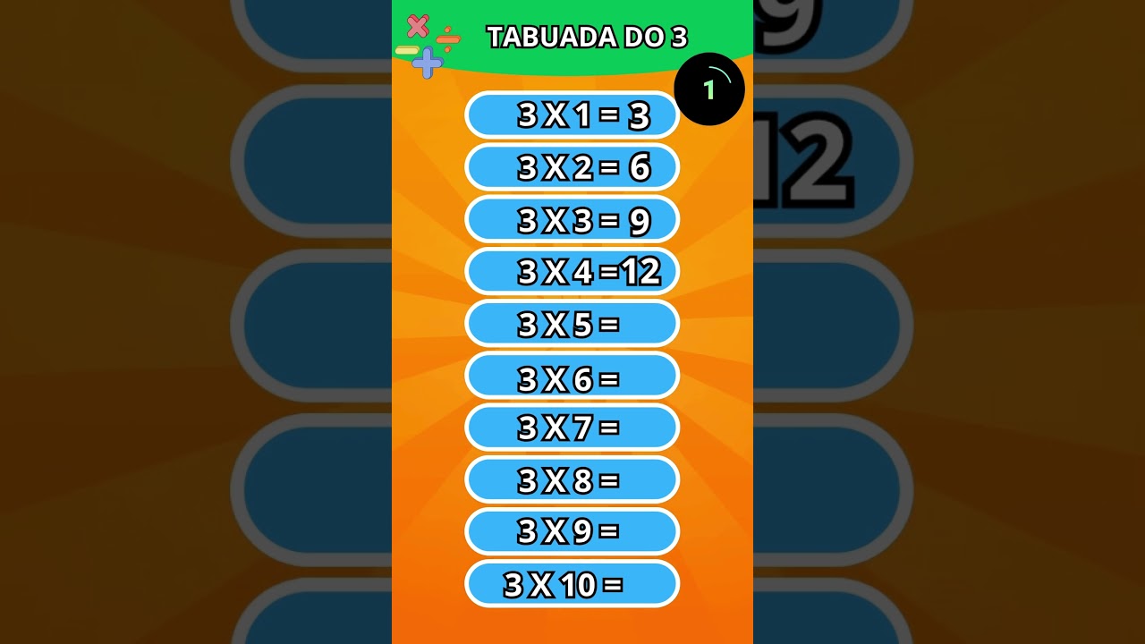 Desafie-se com o Quiz da Tabuada do 3! 🎲