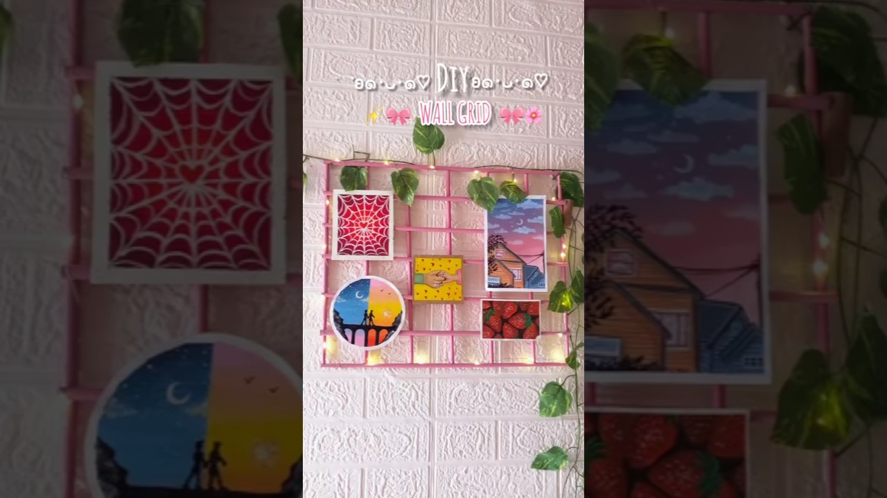 DIY Wall Grid 🌷 Easy & Trendy Decor Idea
