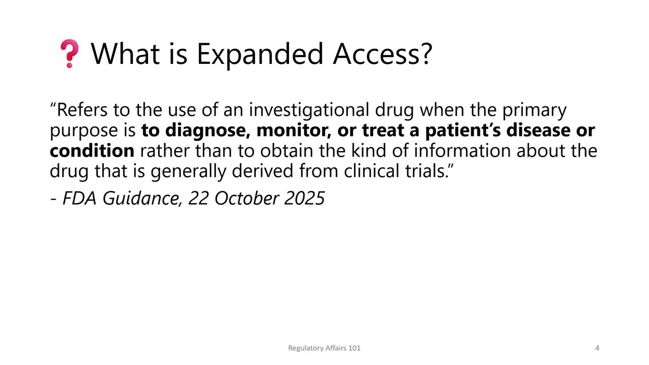 FDA's Expanded Access for Investigational Drugs 🚑