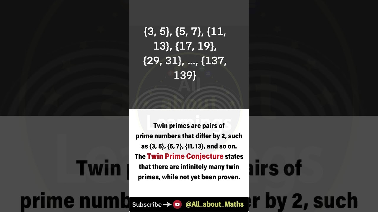 Unlocking the Mystery of Twin Primes: The Twin Prime Conjecture 🔍