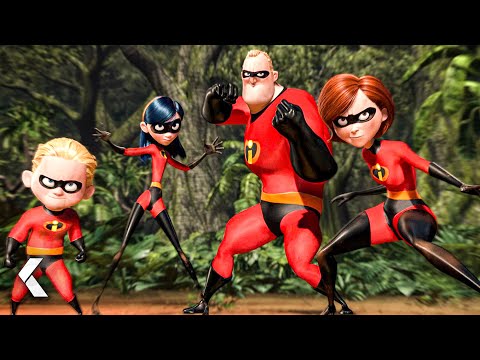 The Incredibles vs. Giant Robot - THE INCREDIBLES Clips (2004) Pixar
