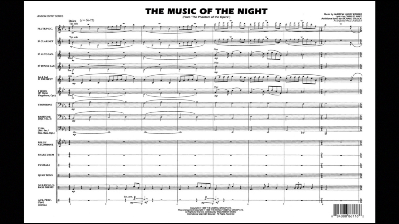 The Music of the Night by Lloyd Webber 🎶