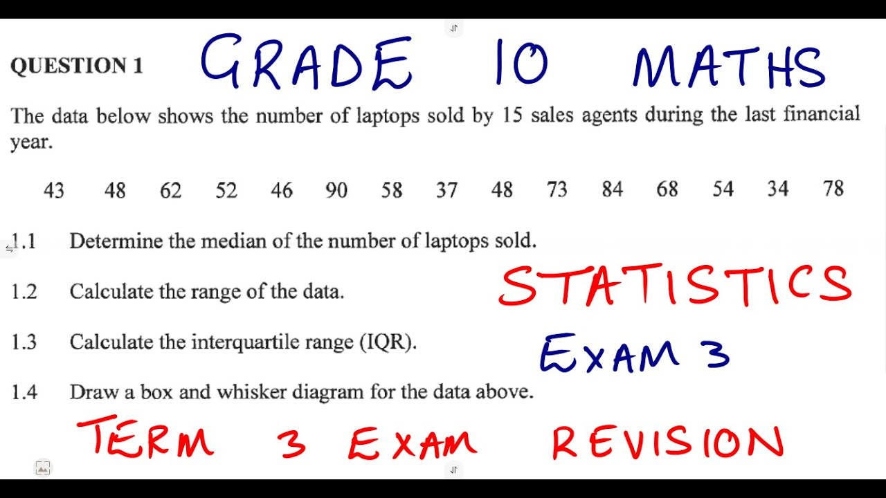Mathematics Grade 10 Statistics Exam