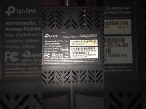 Senha de fábrica wi fi tp-link