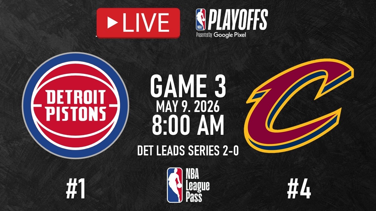 NBA LIVE! Pistons vs Cavaliers Game 3 | Playoffs May 9, 2026