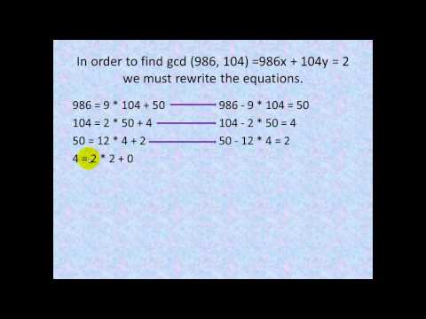 GCD and Extended Eulidean Algorithm