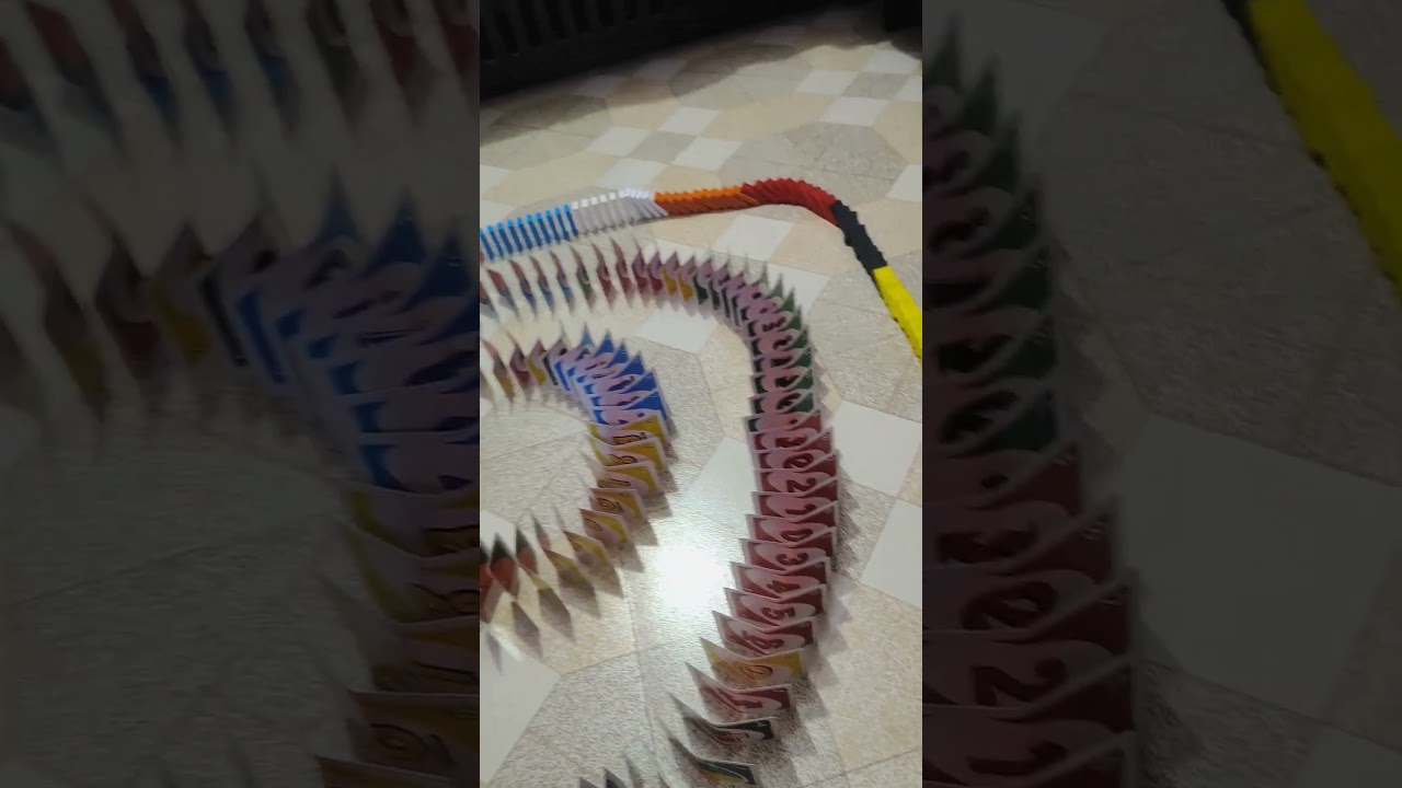 Satisfying Domino Card Trick 🎴 | Domino Game #shorts