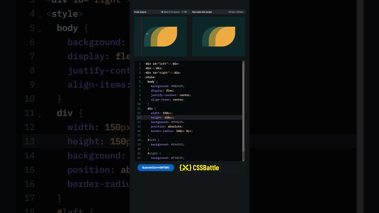 CSS Battle #7 Solution: Leafy Trail 🌿