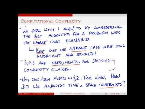 Week 9 Computational complexity