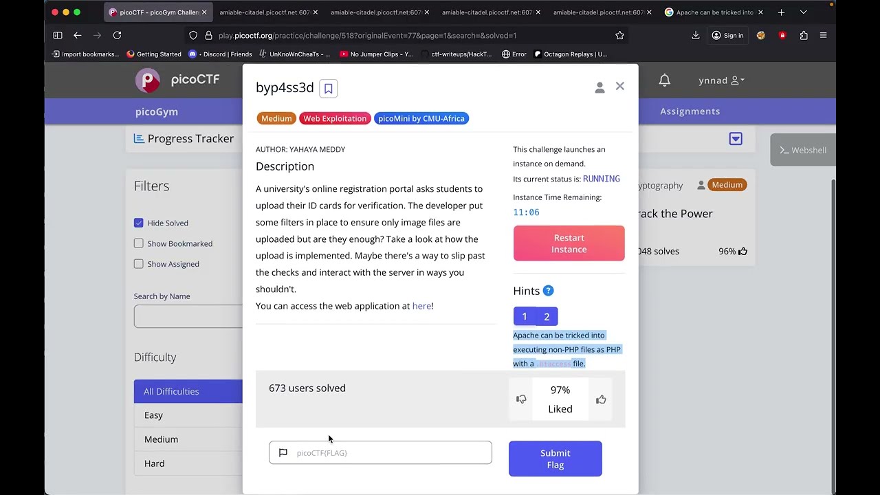 PicoCTF byp4ss3d