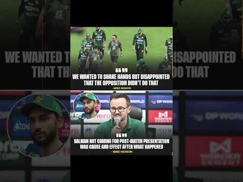 Pak captain did not come for Post match presentation because of shake hands 🤔
