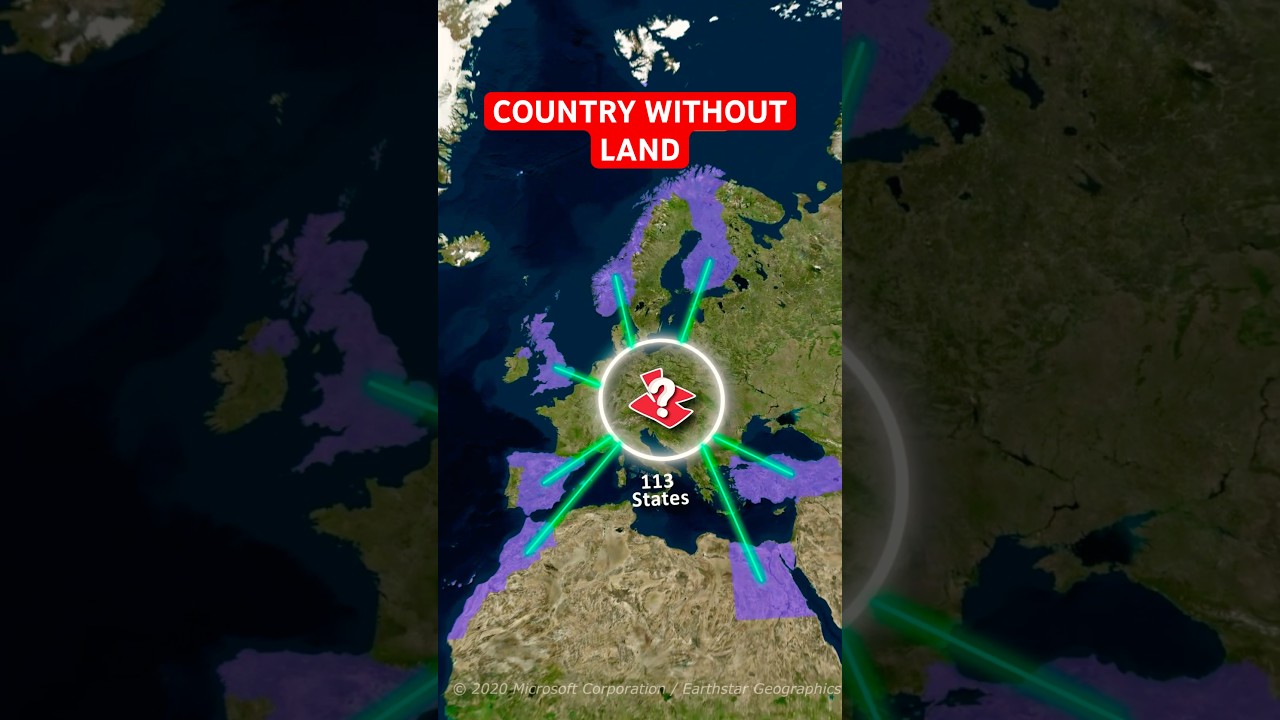 The Secret Country Without Land 🔥 #shorts #maps #facts #countries #geopolitics #history #europe