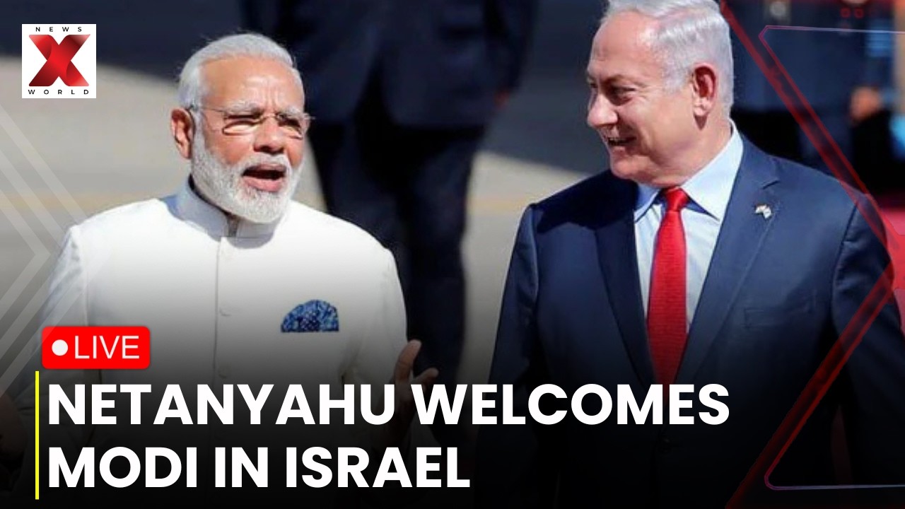 PM Modi in Israel: Netanyahu Welcomes Him 🇮🇱