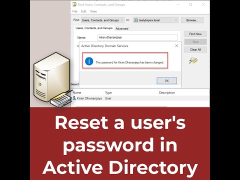 Reset a user's password in Active Directory (GUI)