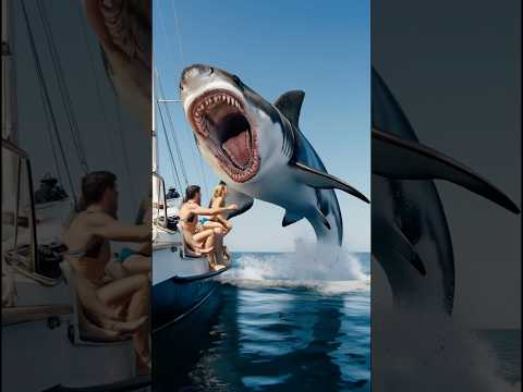 POV:You are on a party boat and suddenly you are attacked by a shark.Amazing scene#attack#ocean#pov