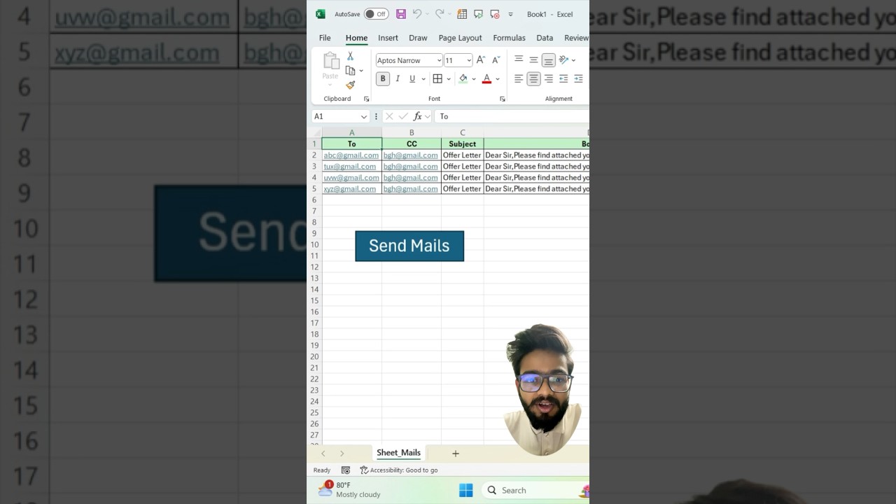Automate Sending Emails in Excel with different attachments‼️ #excel #exceltips #exceltricks #shorts