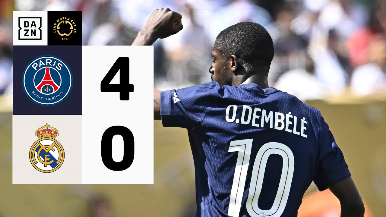 PSG Domina a Real Madrid 4-0 en Mundial de Clubes ⚽