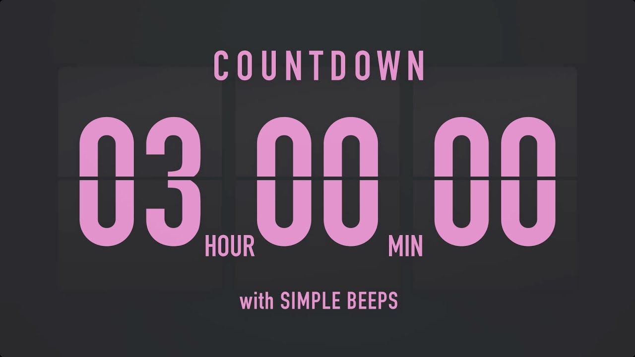 3-Hour Flip Countdown Timer ⏳ with Beeps