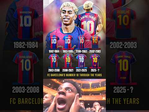 FC Barcelona’s Number 10 Has Always Been An Iconic One And Lamine Yamal Is the Next to Wear It🌟🔟🤩