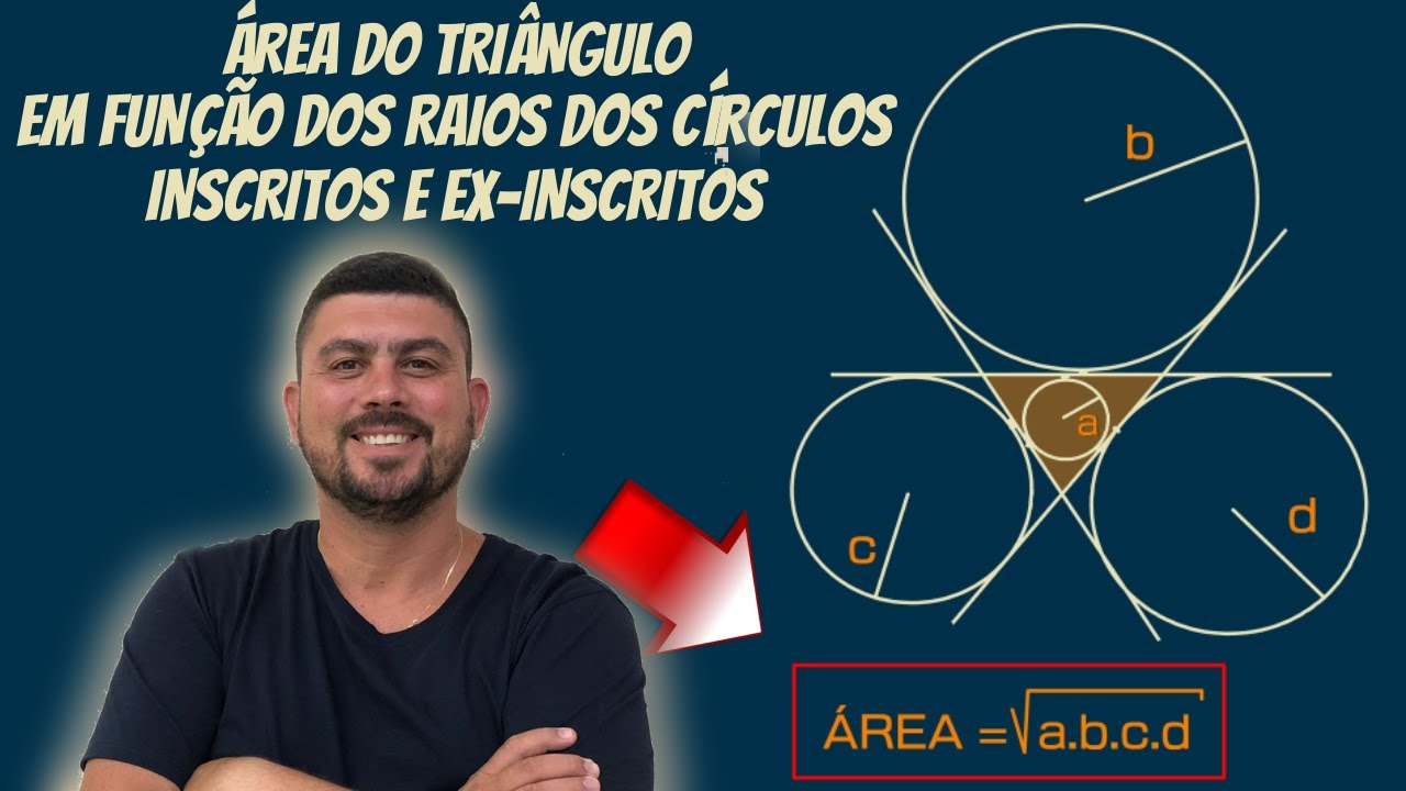Como Calcular a Área de um Triângulo Usando os Raios dos Círculos Inscrito e Exinscritos 📐