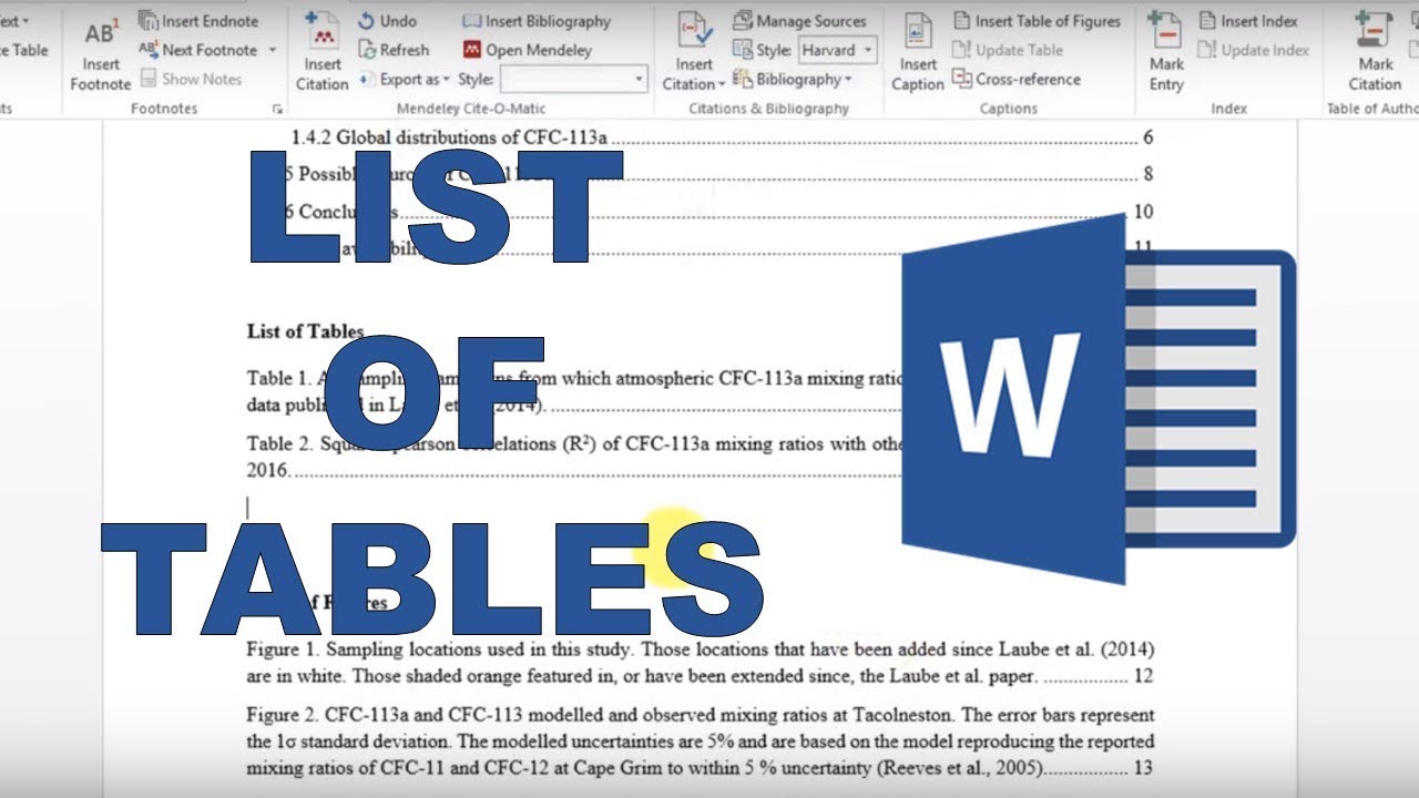 Create Table Captions & List of Tables in Word 📝