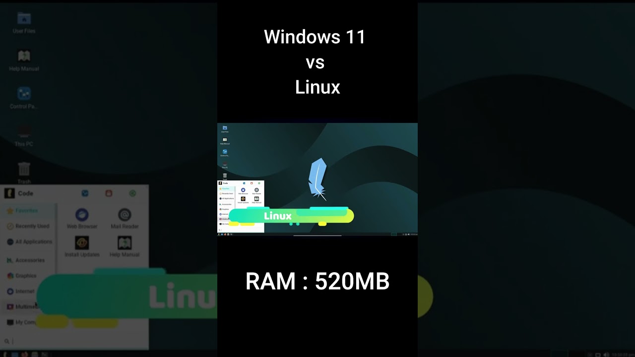 Windows vs Linux RAM Usage Comparison 🖥️