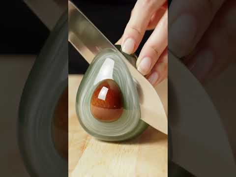 Cutting Glass Avocado ASMR 🥑 #ai #aiart #asmr #glasscutting #satisfying #asmrsounds