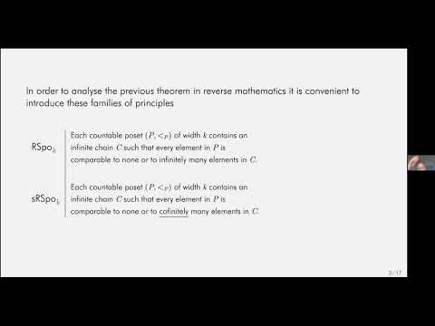 A theorem from Rival and Sands and reverse mathematics - Marta Fiori Carones