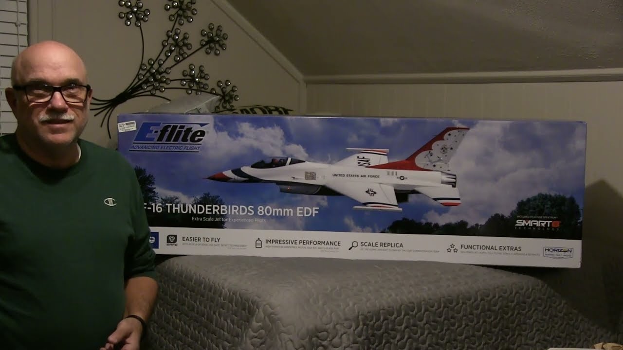 Unboxing & First Impressions of the New E-Flite 80mm F-16 🛩️