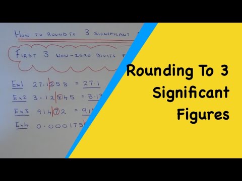 3 Significant Figures. How To Round Any Number Off To 3 Significant Questions.