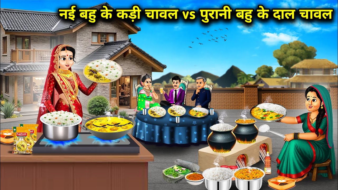 नई बहू vs पुरानी बहू: कड़ी चावल और दाल चावल का अनोखा मुकाबला 🍚