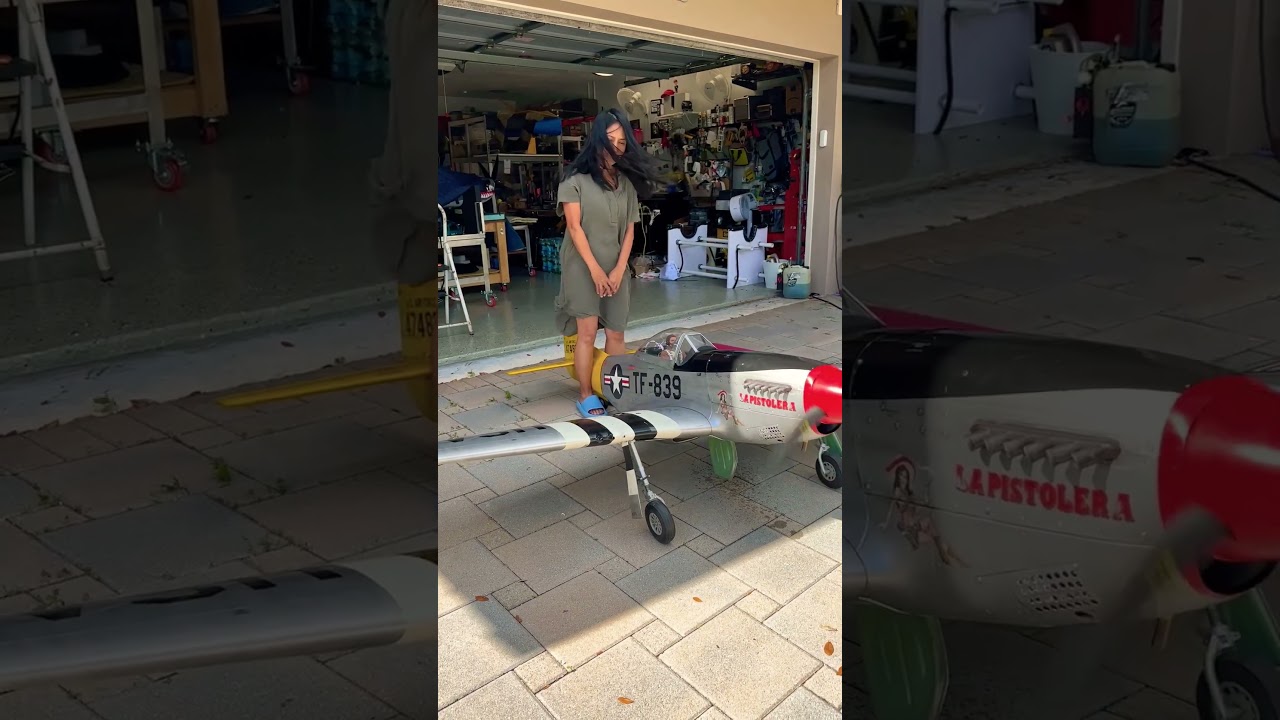 Unleash Vintage Power: Composite-ARF P-51 Mustang with Kolm 155cc & Marilyn Moment ✈️