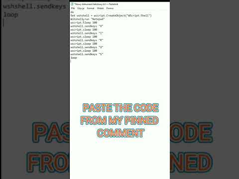 HOW TO MAKE A COMPUTER VIRUS IN NOTEPAD