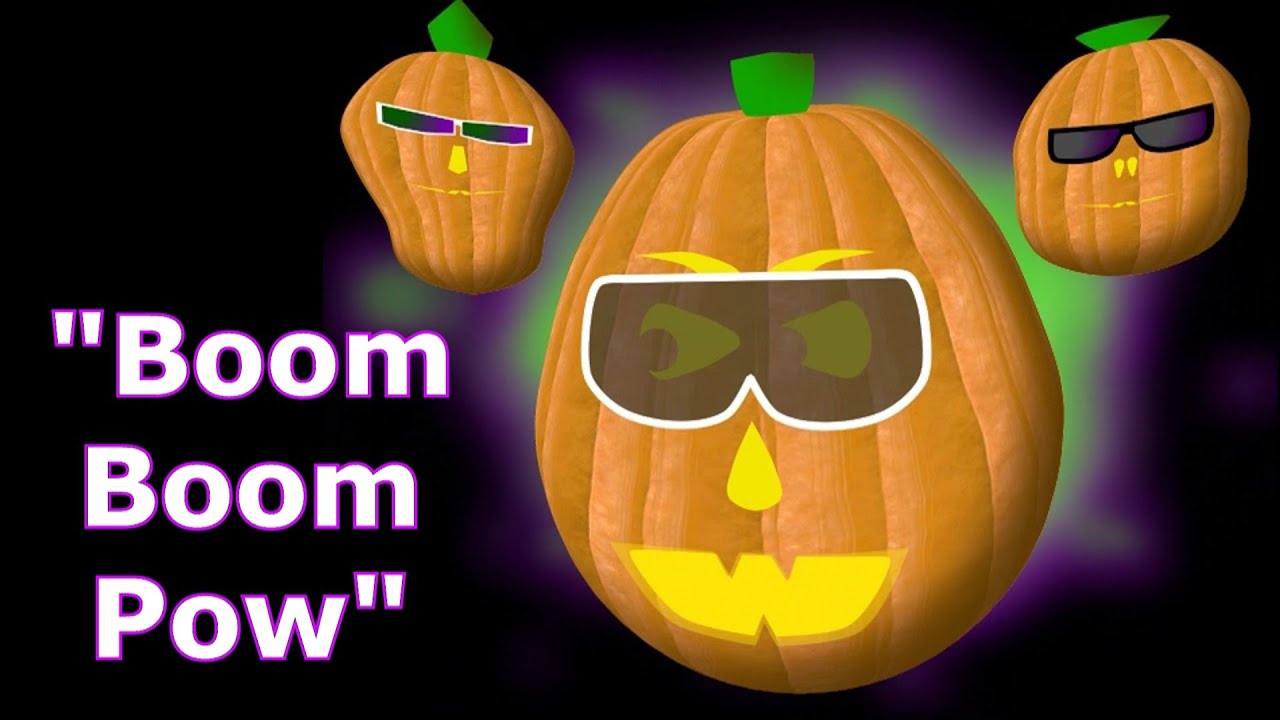 Spectacular Halloween Light Show: Pumpkins Dancing to 'Boom Boom Pow' 🎃