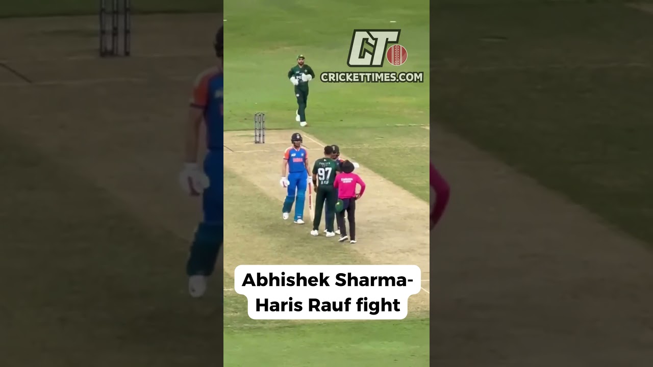 Ugly fight! Abhishek Sharma and Haris Rauf involve in heated altercation #shorts #cricket #indvspak