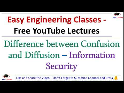 Difference between Confusion and Diffusion | Information Security Lectures Hindi