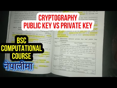 नेपालीमा Cryptography And Differences Between Public Key And Private Key Computational Course BSC