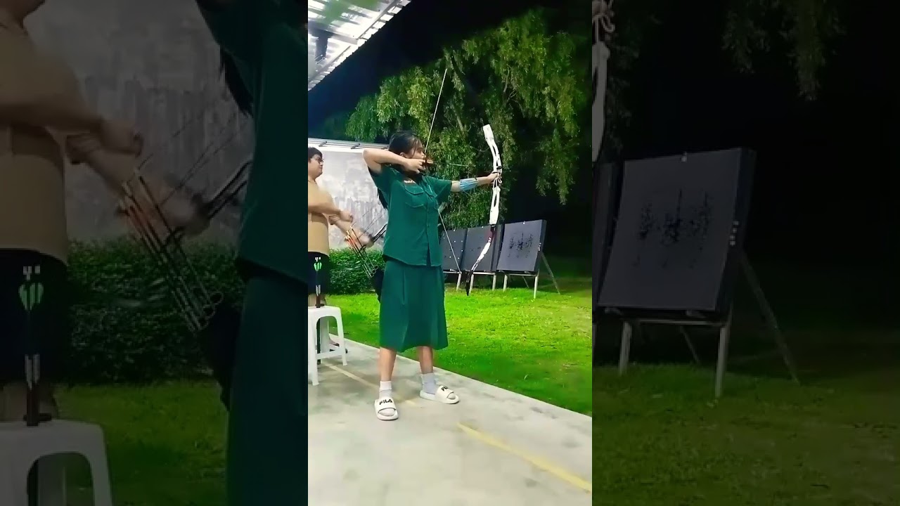 น้องเกรซรีบซ้อมยิงธนูหลังเลิกเรียน🏹