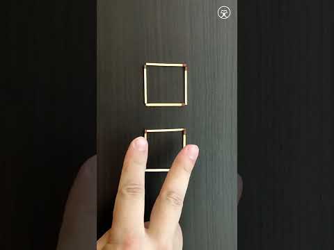 Головоломка со спичками: 3 квадрата из 8 🧐