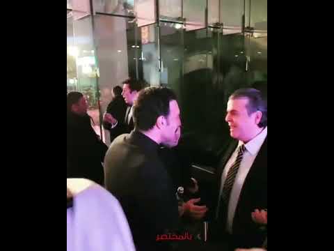 المنتج جمال سنان والنجم باسل خياط في حفل جوي أوراد في الرياض 27/1/2022