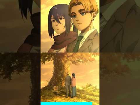 Who was the man with Mikasa at Eren’s grave?