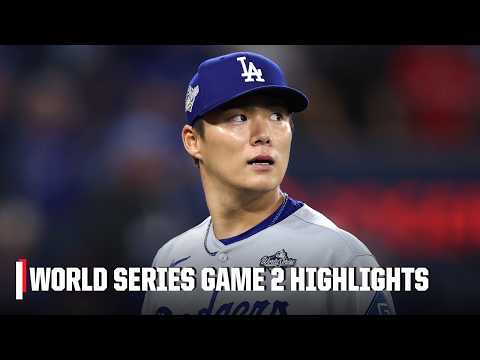 Dodgers vs. Blue Jays Game 2 Highlights ⚾ Yamamoto’s gem ties up World Series | ESPN MLB