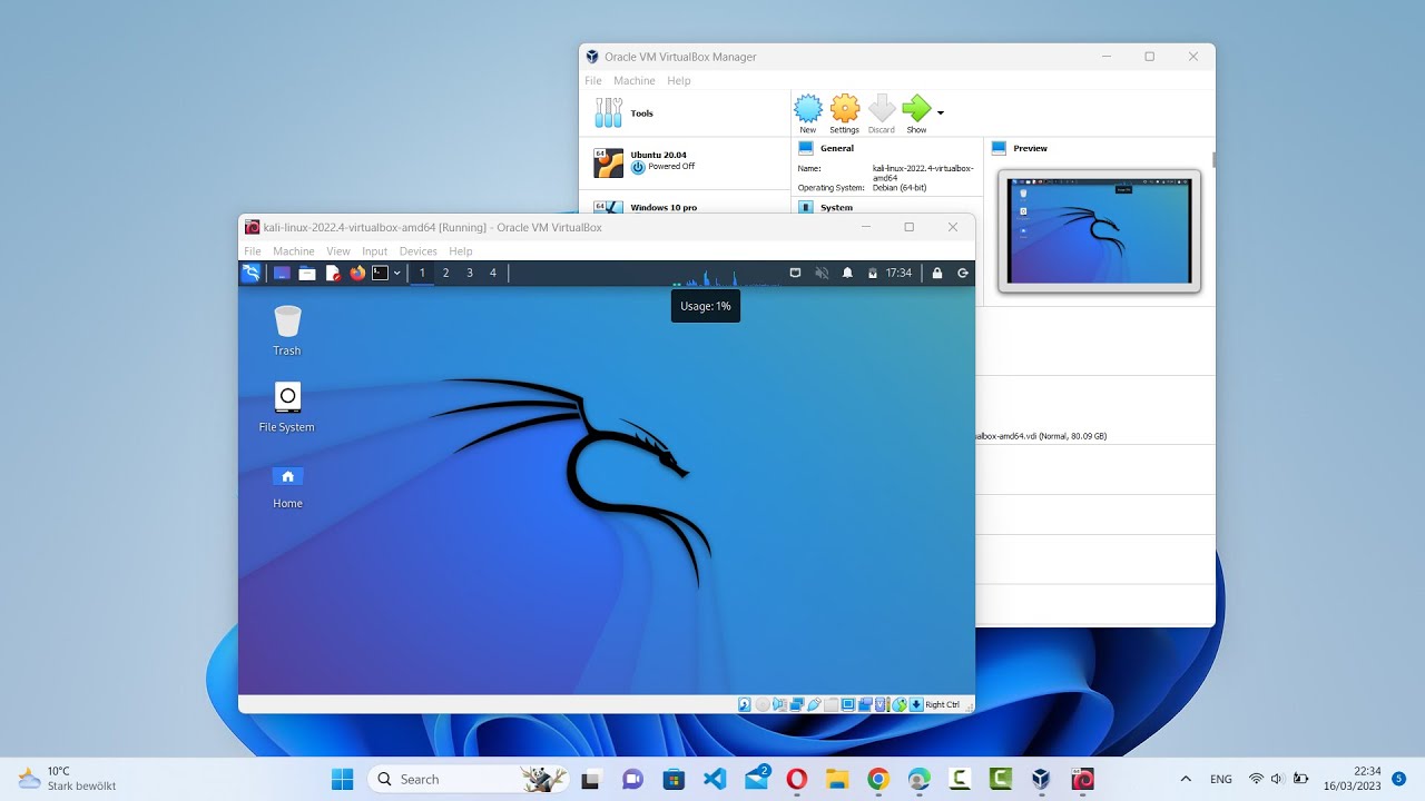 Install Kali Linux in VirtualBox on Windows 11