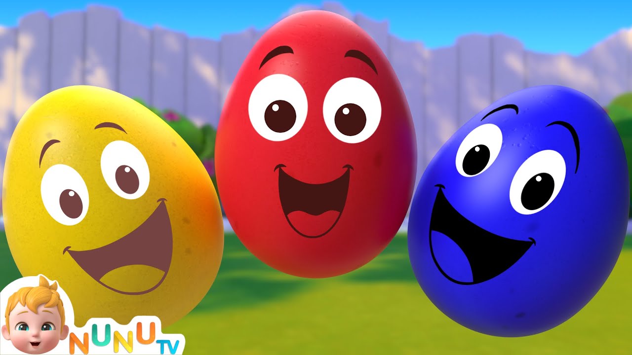 Easter Egg Song & Color Learning Nursery Rhymes for Kids | NuNu TV
