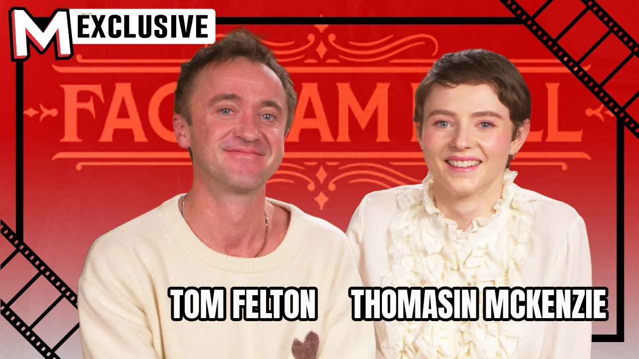 Tom Felton & Thomasin McKenzie in 'Fackham Hall' 😂