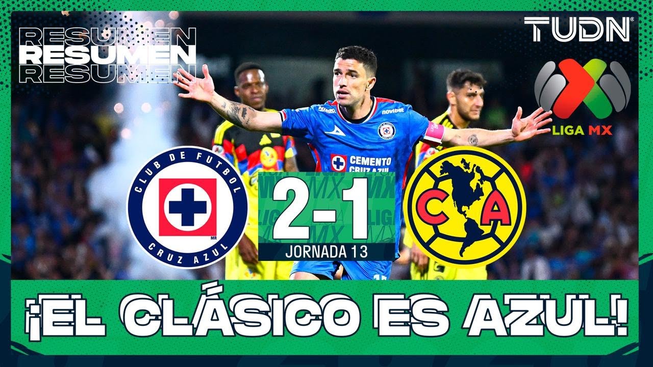 ¡Cruz Azul vence 2-1 a América en un emocionante duelo de la Jornada 13! ⚽