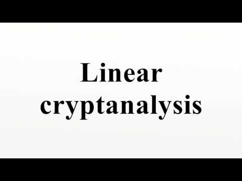 Linear cryptanalysis