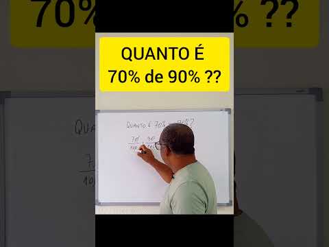 Quanto é 70% de 90% ? #enem #encceja #eja #matematica #porcentagem #ensinofundamental #ensinomédio
