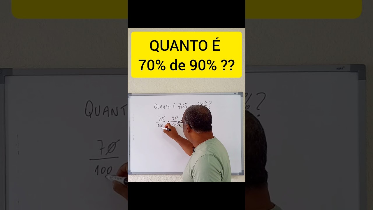 Como calcular 70% de 90% de forma simples e rápida 📊