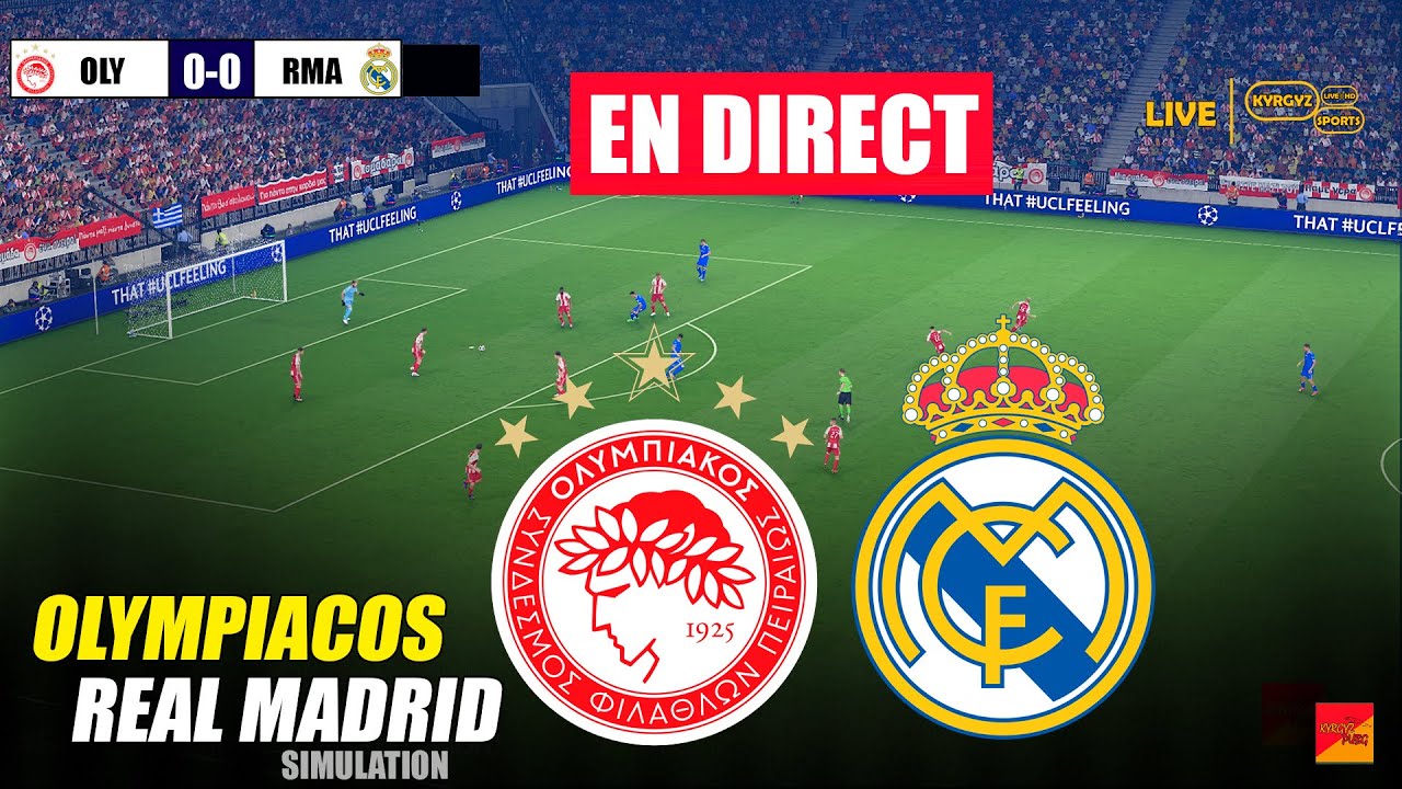 EN DIRECT : Olympiacos vs Real Madrid en PES 21 ⚽